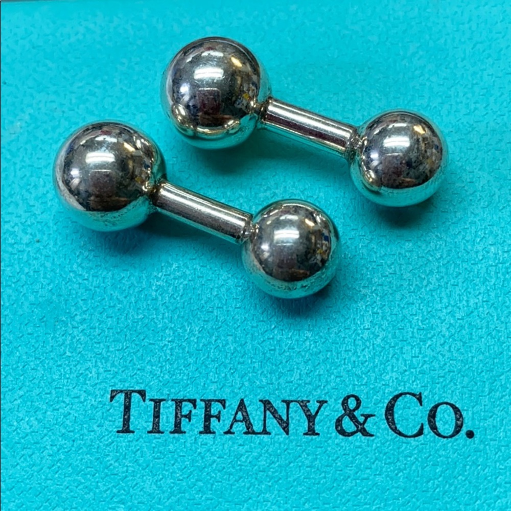 Tiffany & Co. Sterling Silver Barbell Cufflinks